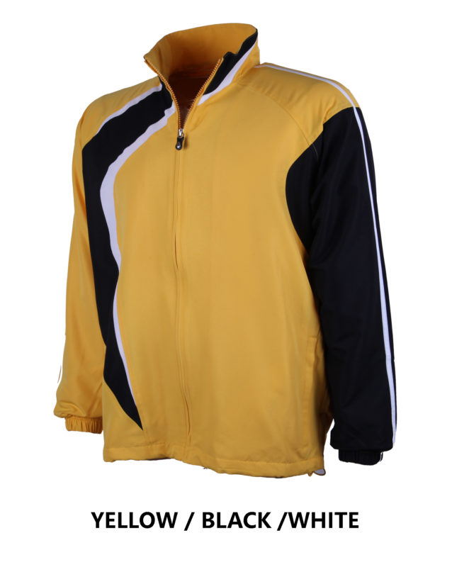 yellow and white tracksuit